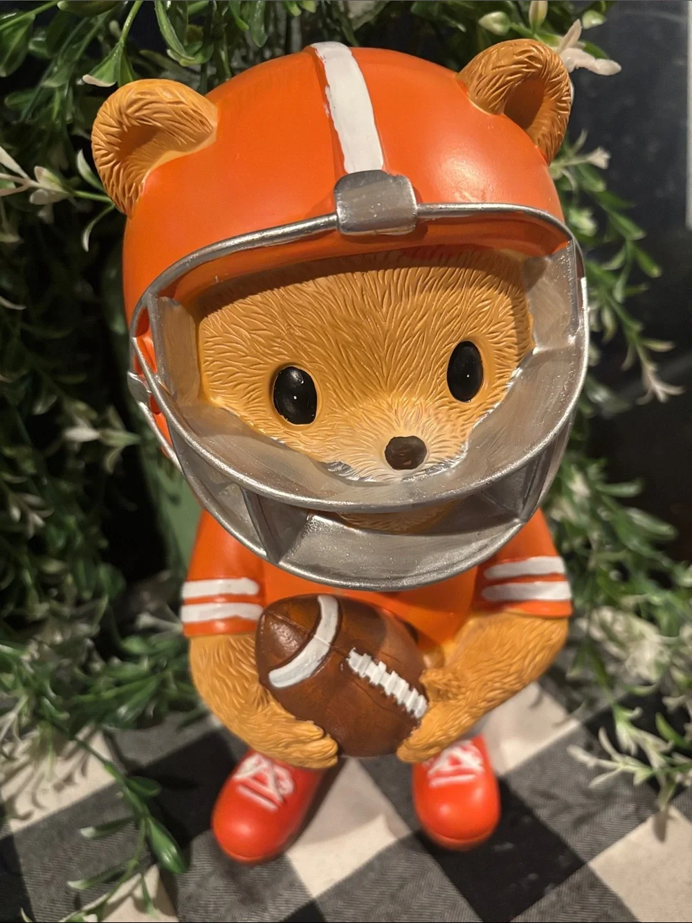 Football Bear Figurine